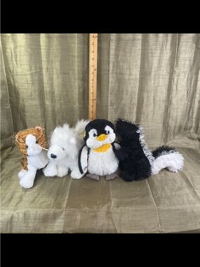 LOT of 4 Ganz Webkinz HM176 HM213 HM132 HM042 Plush Stuffed Animal NO CODE
